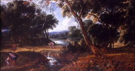 Paysage avec la Madone et l